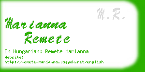 marianna remete business card